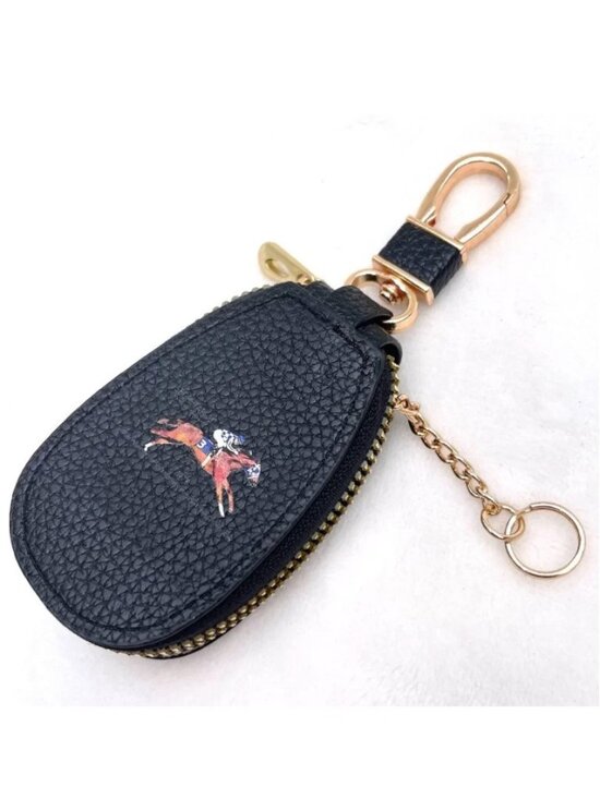 Other - NWT Real Leather Horse Equestrian Pouch Key Holder Zip Coin Case Keychain
